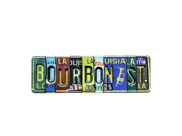 Bourbon St. Embossed Magnet