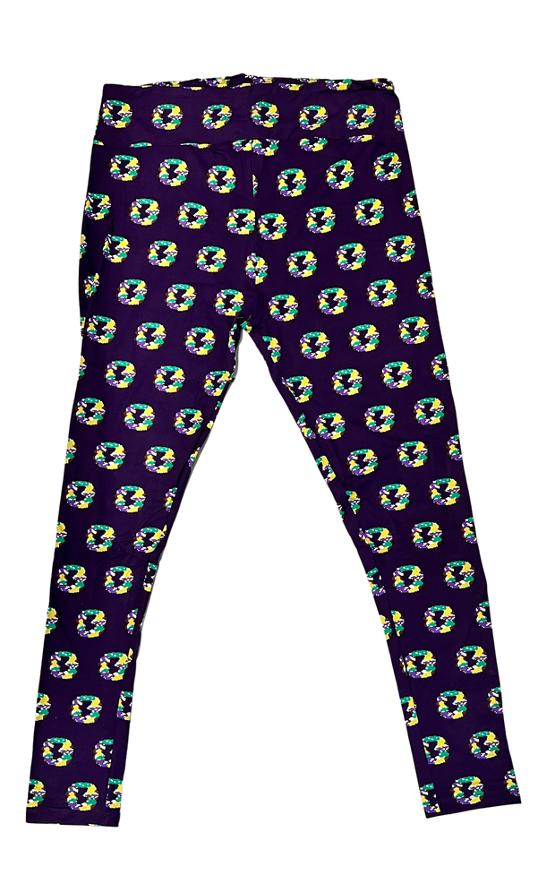 Mardi Gras King Cake Leggings