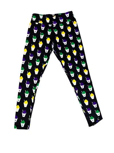 Mardi Gras Sno-Ball Leggings