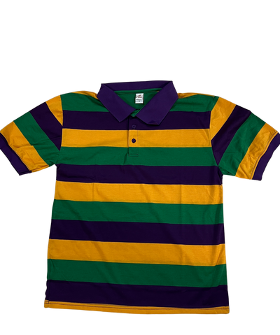 Mardi Gras Short Sleeve Polo