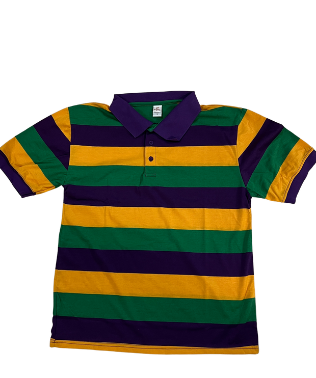 Mardi Gras Short Sleeve Polo