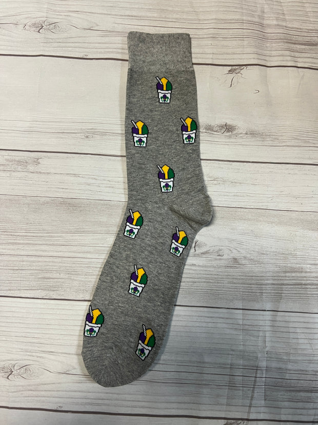 Mardi Gras Sno-ball socks