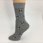 Mardi Gras Sno-ball socks