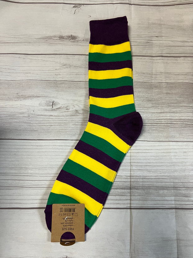 Mardi Gras Striped socks