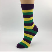 Mardi Gras Striped socks