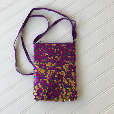 Mardi Gras Sequined Messenger Bag