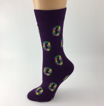 Mardi Gras King Cake Socks