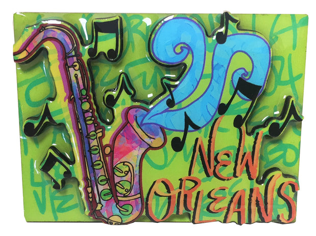 New Orleans Colorful Sketch Saxophone