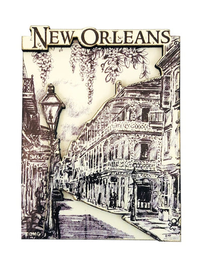 New Orleans Street Scene magnet